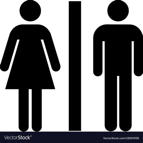 Toilet icon flat Royalty Free Vector Image - VectorStock