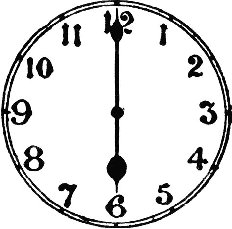 6 O'clock | ClipArt ETC