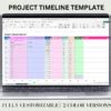 Excel project timeline template project template project launch timeline excel spreadsheet ...