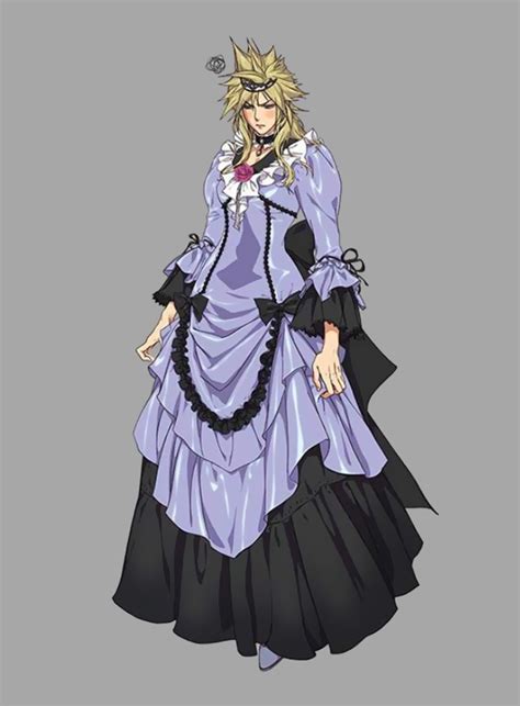 Cloud's Purple Dress Concept Art - Final Fantasy VII Remake Art Gallery