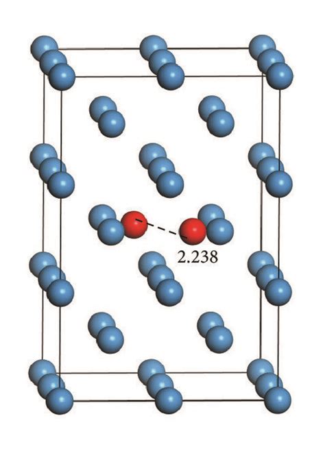 The crystal structure of BCC W contains two H atoms or He atoms. The ...