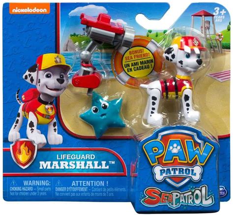 Paw Patrol Sea Patrol Lifeguard Marshall Figure Spin Master - ToyWiz