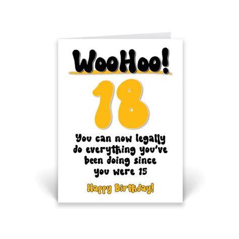 Funny 18th Birthday Cards Friend Son Daughter Joke 18th - Etsy