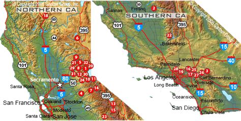 California ski resort map - SnowBrains