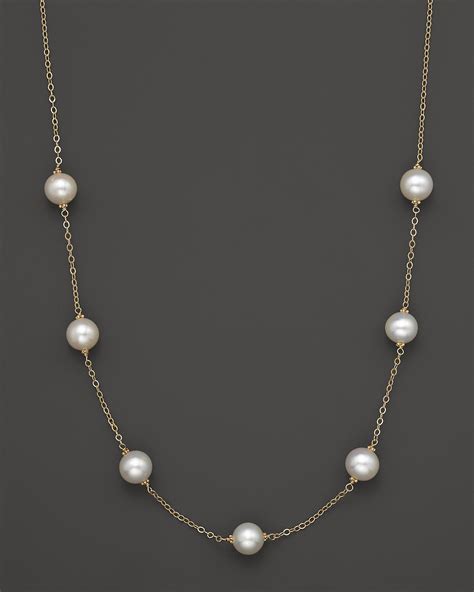 Freshwater Pearl "Tin Cup" Necklace, 7-8 mm | Bloomingdale's