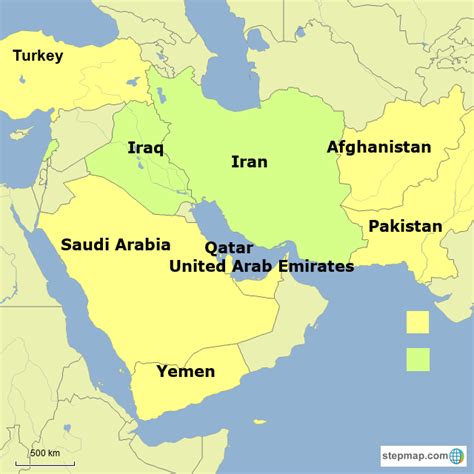 StepMap - SHIA/SUNNi DIVIDE IN THE MIDDLE-EAST - Landkarte für Afghanistan