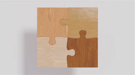 Wooden Jigsaw Puzzle 3D Model - TurboSquid 1756424