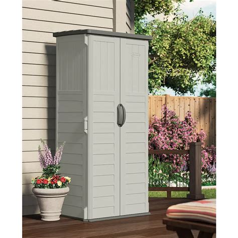 Suncast Blow-Molded Vertical Tool Shed - (22 Cu.Ft.) | The Home Depot ...