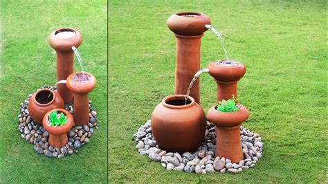 Wonderful DIY Garden Waterfall using Terracotta Pots | Unique Garden ...