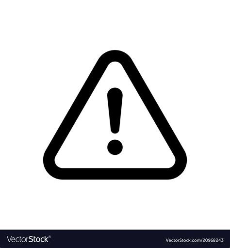 Attention icon in flat style danger symbol Vector Image