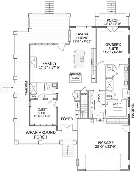 House Plan 6849-00070 - Modern Farmhouse Plan: 2,902 Square Feet, 4 Bedrooms, 4.5 Bathrooms ...