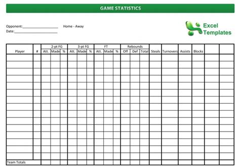 Basketball Score Sheet Printable Excel at Kirk Tidwell blog