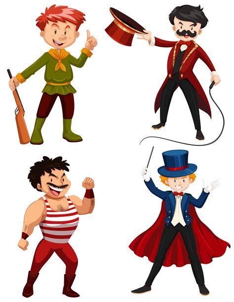 Set of circus characters 696027 Vector Art at Vecteezy