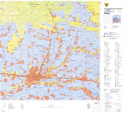 Blora (1509-122) Map by Badan Informasi Geospasial | Avenza Maps