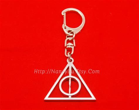 Harry Potter Deathly Hallows Keychain, High Polish Silver tone. $4.96 ...