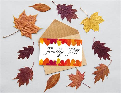 Printable fall greeting card printable greeting card for fall | Etsy