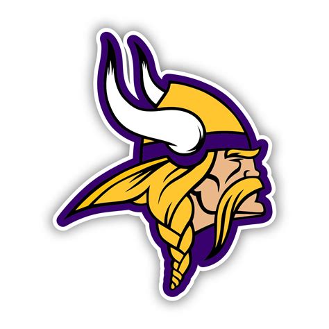 Minnesota Vikings – Purple Outline Vikings Head – Temporary Tattoo ...