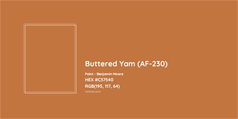 Benjamin Moore Buttered Yam (AF-230) Paint color codes, similar paints and colors - colorxs.com