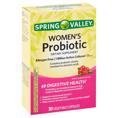 Spring Valley Women's Probiotic Vegetable Capsules, 30 Count - Vitamins ...