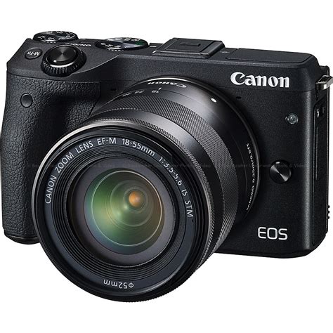 Canon EOS M3 EF-M Camera with 18-55mm IS STM Kit - Black