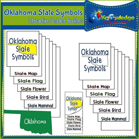 Oklahoma State Symbols Interactive Foldable Booklets - EBOOK by Teach Simple