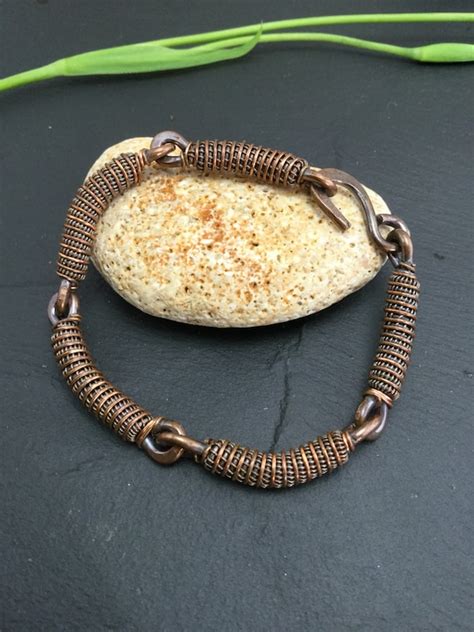 Mens Copper Bracelet Unisex Cuff Men Copper Bracelet Gift - Etsy