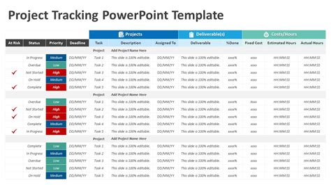 Project Tracking PowerPoint Template