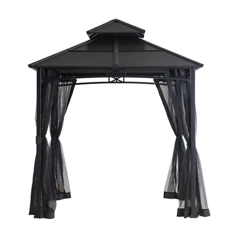 Hometrends 8 ft. x 8 ft. Hardtop Gazebo With Netting | Walmart Canada ...