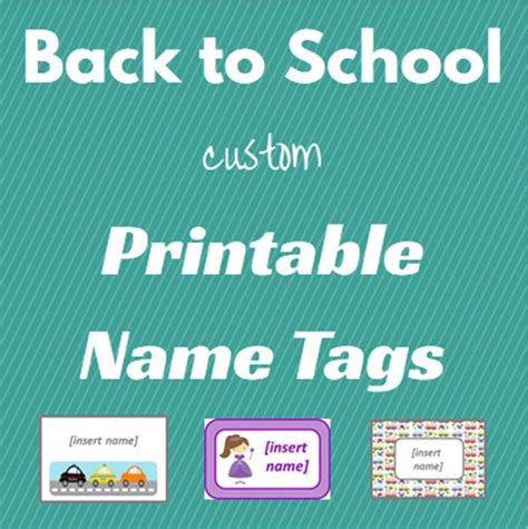 Back to school: custom printable name tags |Keeping it Real