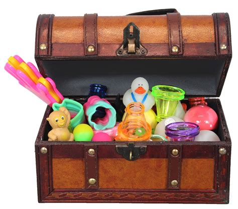 Decorative Gifts Leather Treasure Chest Full of Toys (Treasure Box and ...