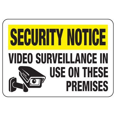 Security Camera Signs & Video Surveillance Signs | Seton