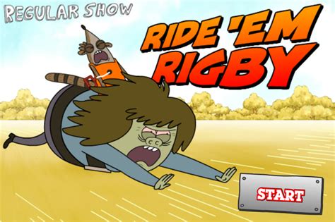 🕹️ Play Regular Show Ride Em Rigby Game: Free Unblocked Online Cartoon ...