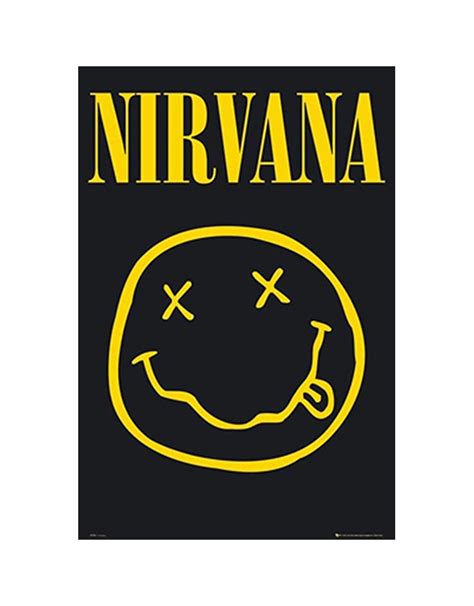 Nirvana - Smiley Face Poster 24"x36" - Mushroom New Orleans