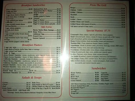 Cafe 401 Menu, Menu for Cafe 401, Union, Union - Urbanspoon/Zomato