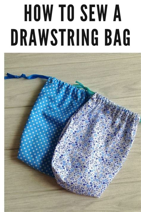 How to Make a Drawstring Bag ( Easy Sewing Project) | Easy sewing projects, Diy bags no sew ...