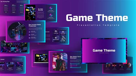 Attractive Game Theme Presentation Templates - SlideKit