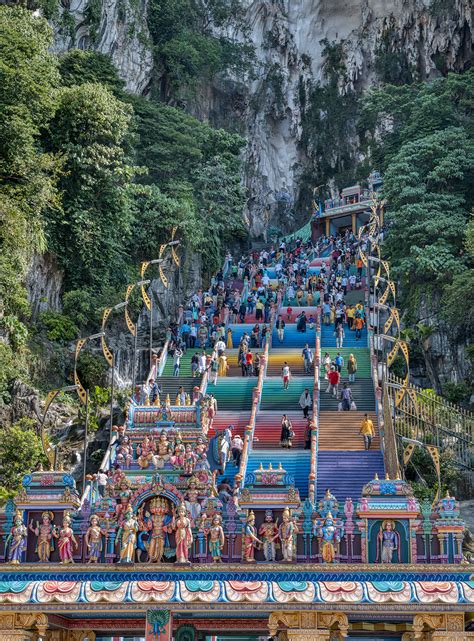 Colored stairs, Batu caves | Reiner's Travel Photography