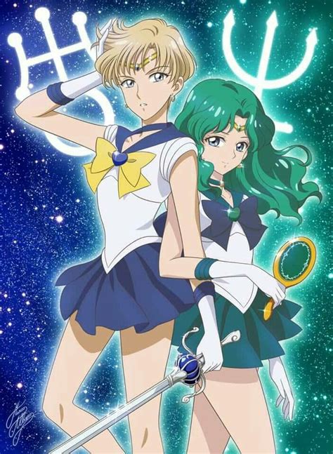 Sailor Neptune & Uranus | Sailor moon tattoo, Sailor moon manga, Sailor ...