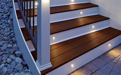 Trex Stair Riser Lights keep your outdoor space safe after the sun goes down. Trex Deck Lighting ...