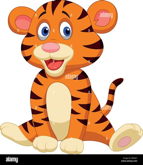 Cute Baby Cartoon Tiger