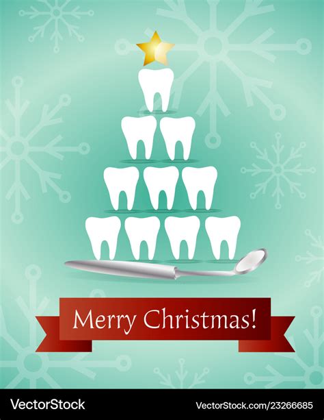 Dental christmas tree Royalty Free Vector Image