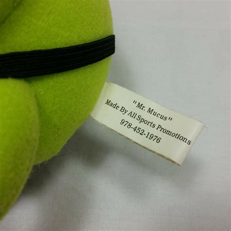 Mr Mucus Plush Mucinex Mascot Stuffed Animal Soft Toy Green Booger Doll ...