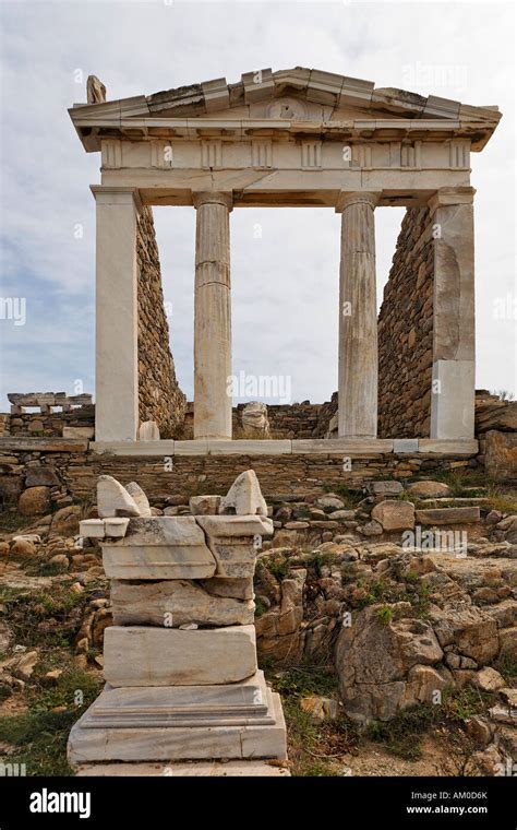 Temple of Isis second century BC, Delos, Greece Stock Photo - Alamy