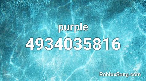 purple Roblox ID - Roblox music codes