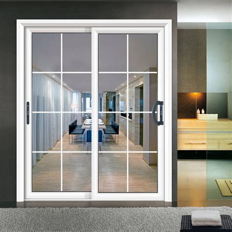 Interior French Sliding Glass Door,Aluminum Glass Doors With Grills ...