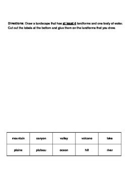 Landform quiz by Lisa Pragg | Teachers Pay Teachers