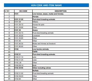 [PDF] HSN Code List PDF - Panot Book