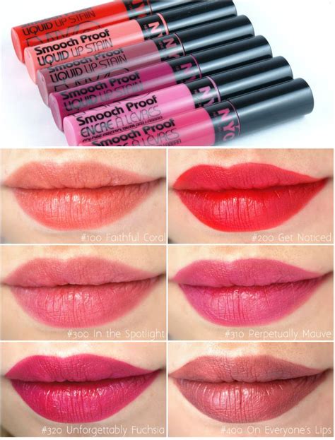 NYC New York Color Smooch Proof Liquid Lip Stain: Review and Swatches | Nyc makeup, Lip stain ...