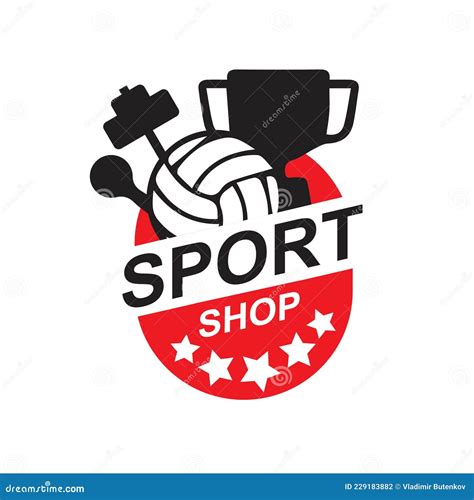 Vector Logo of a Sports Goods Store Stock Vector - Illustration of ...