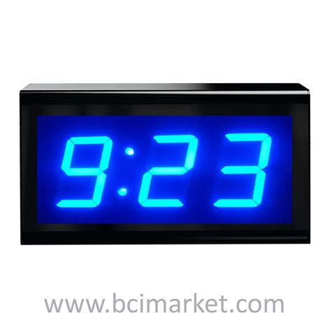 Digital Wall Clock 4 Inch Blue (Size : 50cm x 20cm x 3cm) - BCI Market